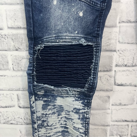 Demolition Black Label Acid Splash Distressed Jeans 34/30 - Picture 2 of 14